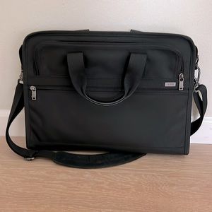Tumi Alpha Black Ballistic Nylon Laptop Briefcase Messenger Bag - NEW